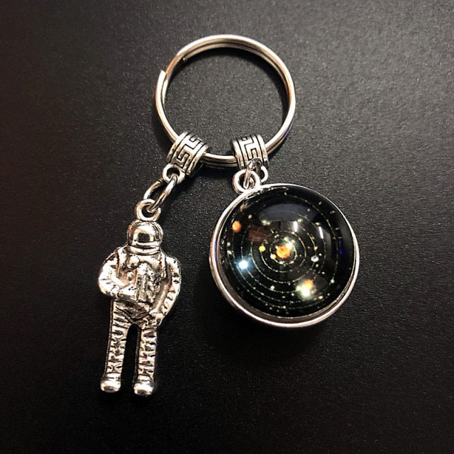Astronaut and Solar System Keyring