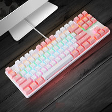 Load image into Gallery viewer, White with Blue/Pink Mechanical RGB Backlit Keyboard!
