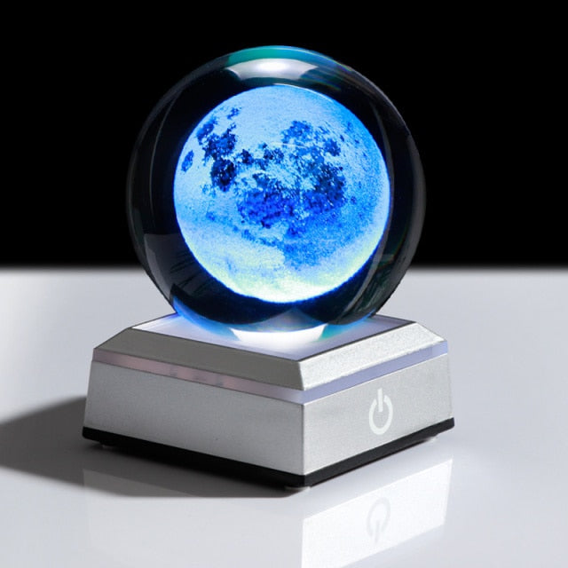 Crystal Planet Globe with LED Base!