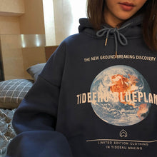 Load image into Gallery viewer, Tideehu Blue Planet Pullover Hoodie

