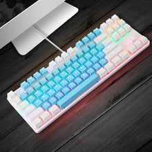 Load image into Gallery viewer, White with Blue/Pink Mechanical RGB Backlit Keyboard!
