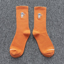 Load image into Gallery viewer, Embroidered Astronaut Socks with Various Colors!
