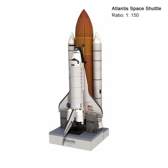 1:150 Paper Card Model Space Shuttle