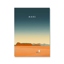 Load image into Gallery viewer, Vintage Canvas Moon and Mars wall art!
