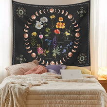 Load image into Gallery viewer, Moon Phase Tapestry Wall Decoration
