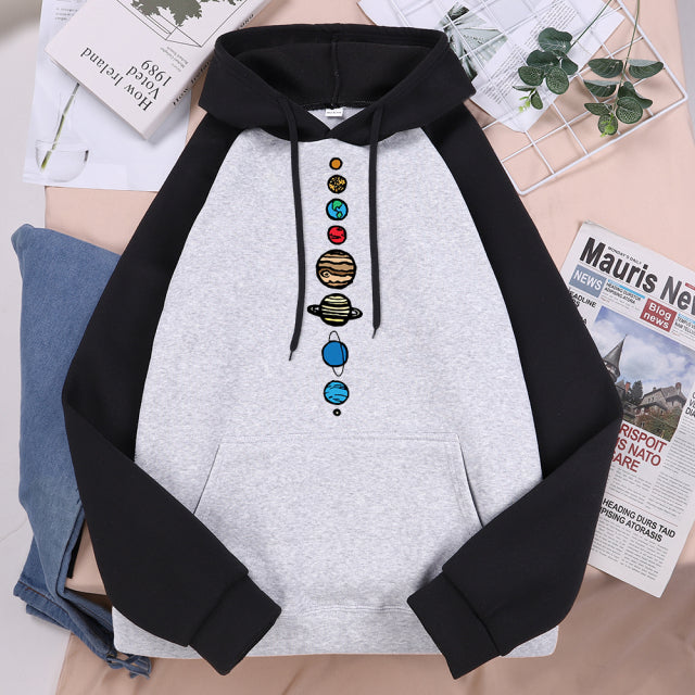 Inverted Nine Planets Solar System Hoodie!